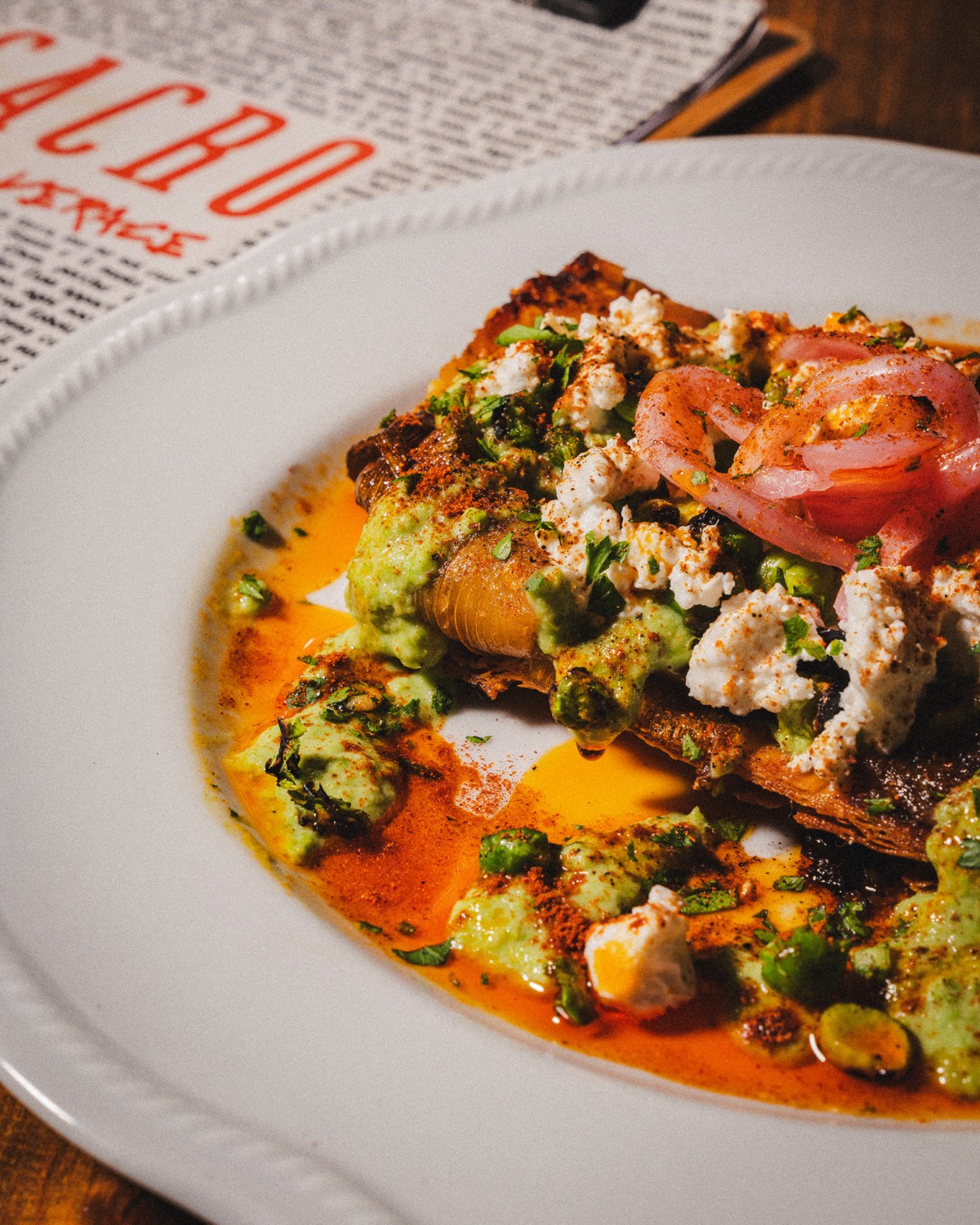 un piatto salato del Sunday brunch di Sacro